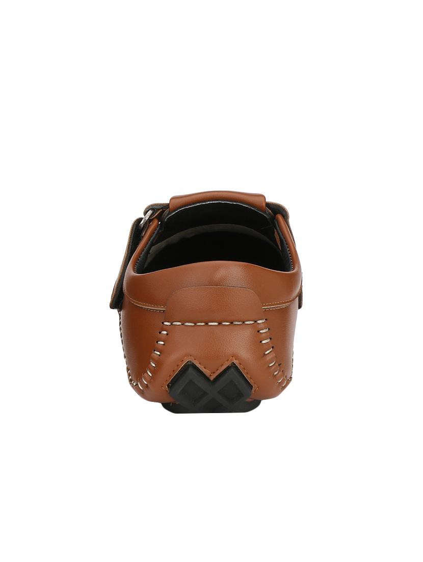 tan leatherette back strap sandals - 16185366 - Standard Image - 2