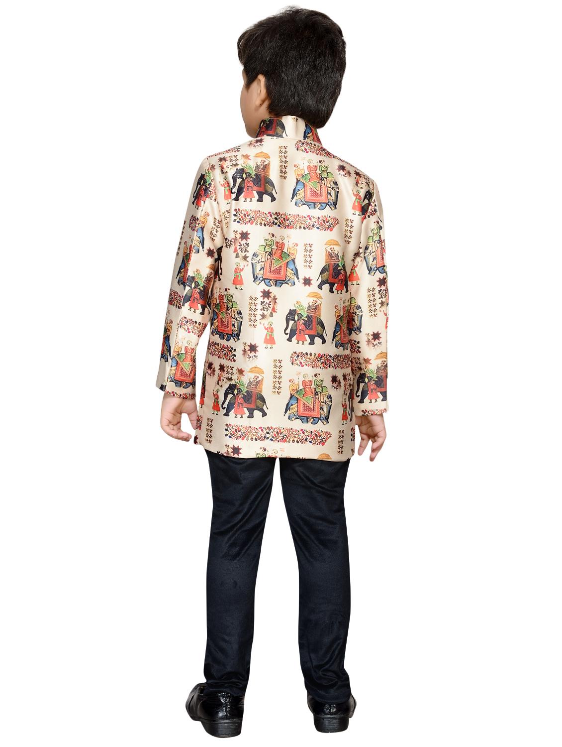 white silk blend kurta set - 16185388 - Standard Image - 2