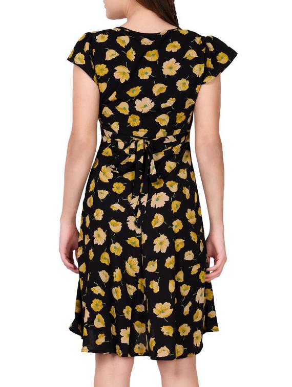 tie back fit & flare dress - 16187517 - Standard Image - 2
