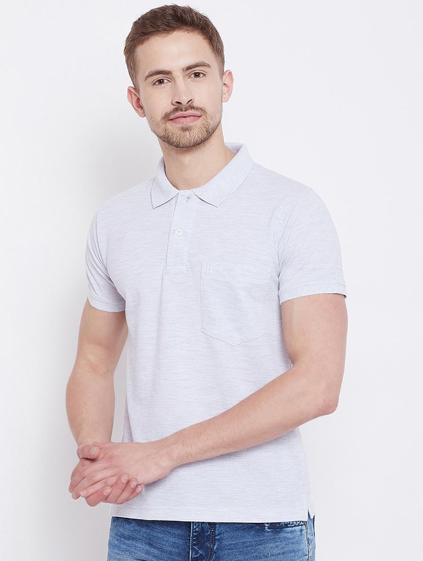 white cotton polo t-shirt - 16187520 - Zoom Image - 0