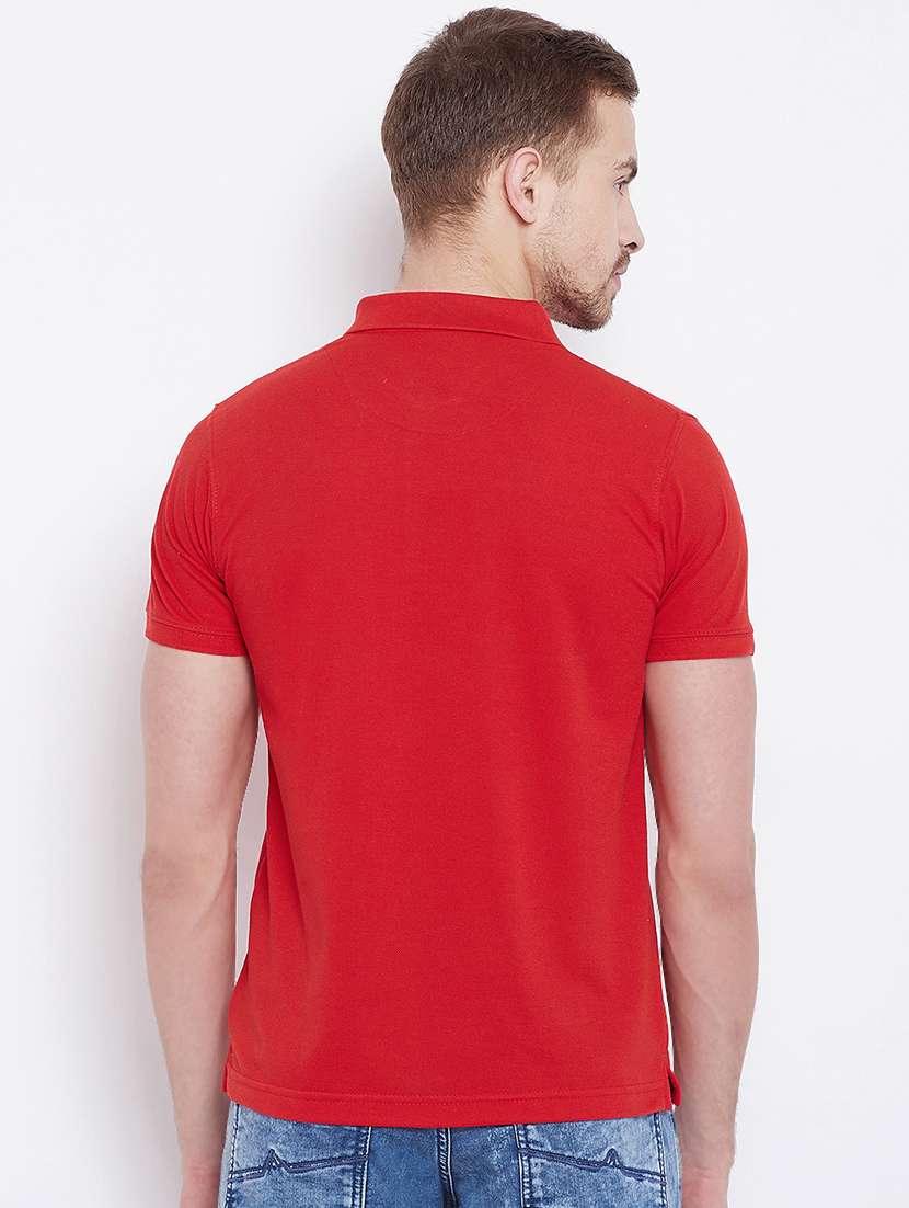 red solid polo tshirt - 16187521 -  Standard Image - 2