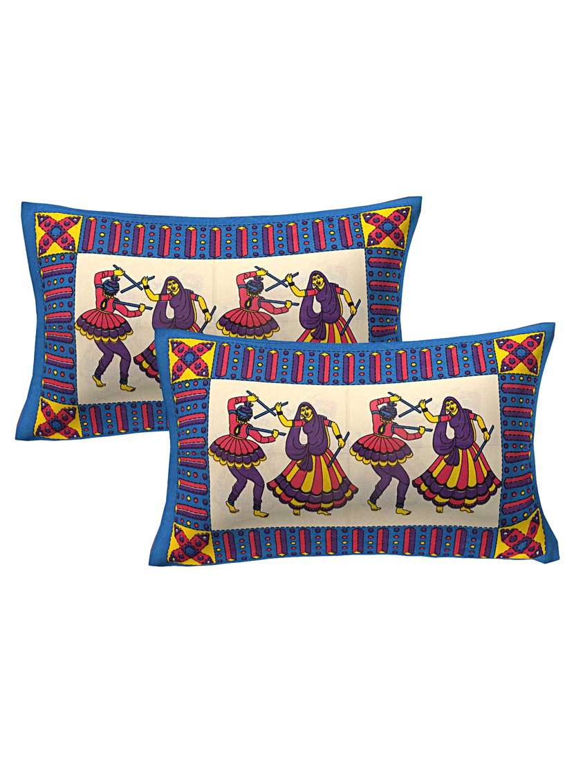 cotton printed pillow cover set(2 pieces)-27"x17"