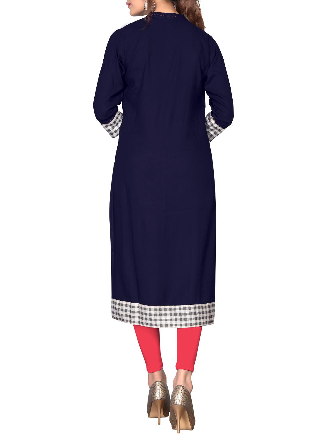 kaantha embroidered straight kurta - 16188809 - Standard Image - 2