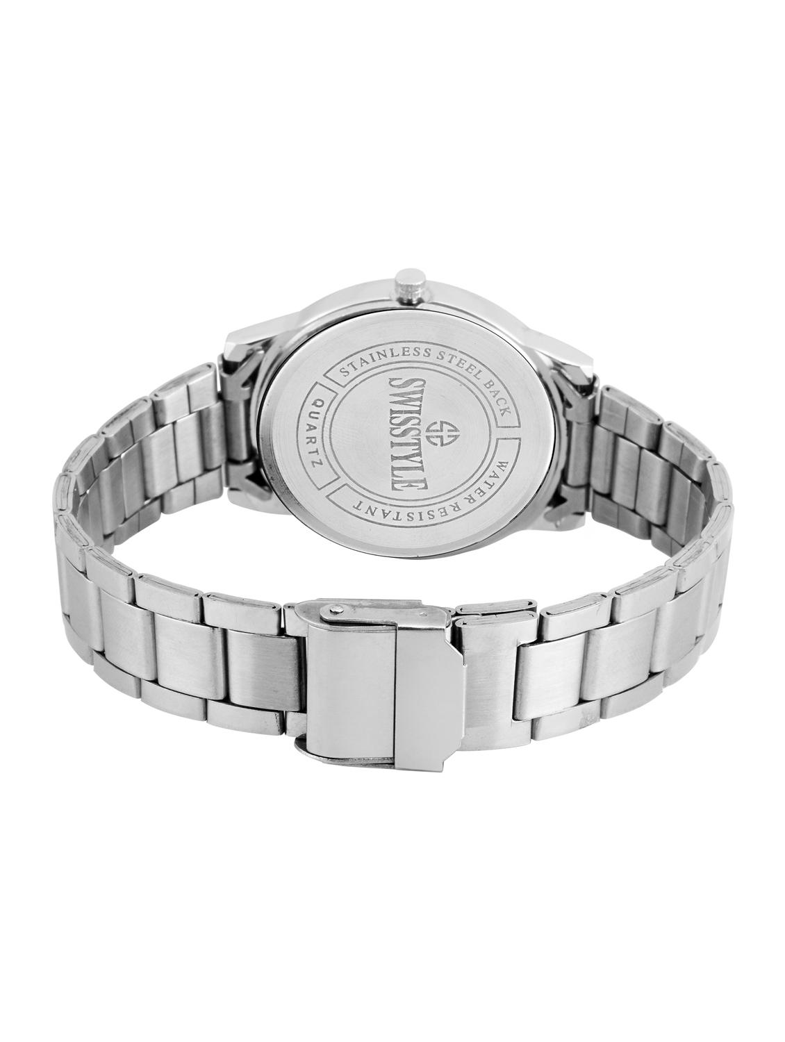 round dial analog watch-(ss-gr199-wht-ch) - 16189675 - Standard Image - 2