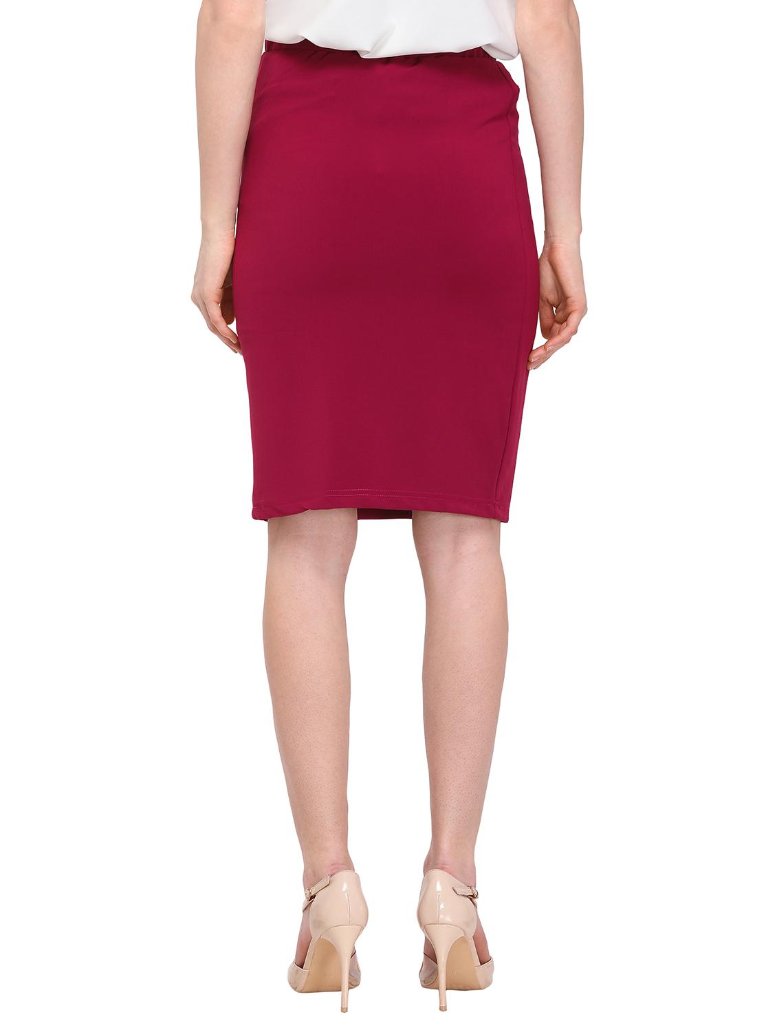 high rise solid pencil skirt - 16192510 - Standard Image - 2