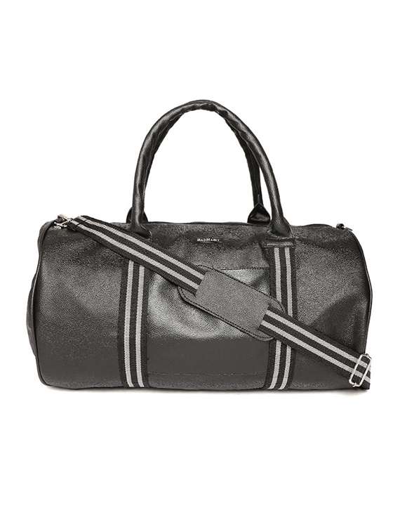 black canvas dufflebag