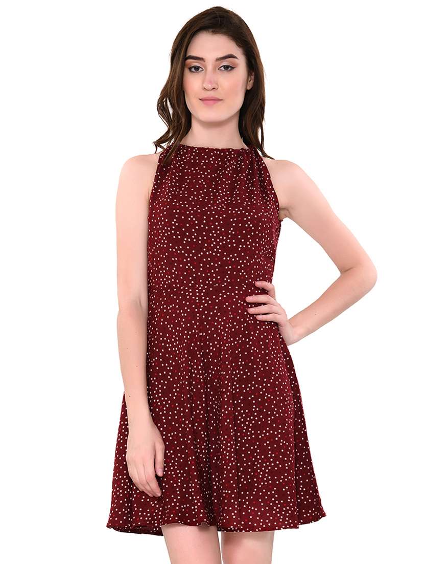 halter neck skater dress