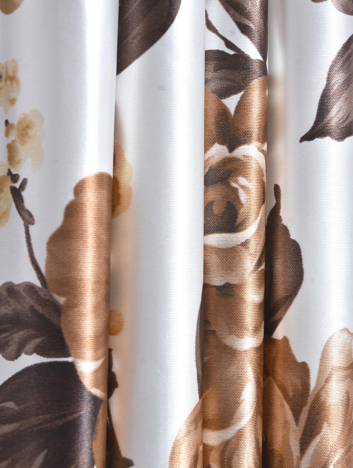 set of 2 blossom curtains - window, 5 feet, brown - 16197743 - Standard Image - 2