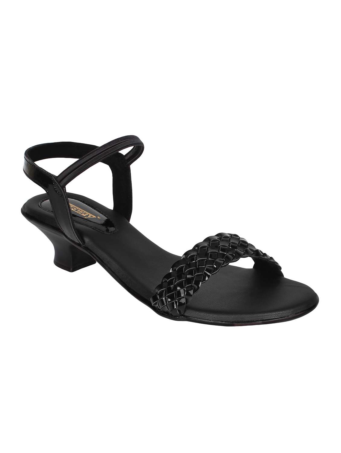 black back strap sandals