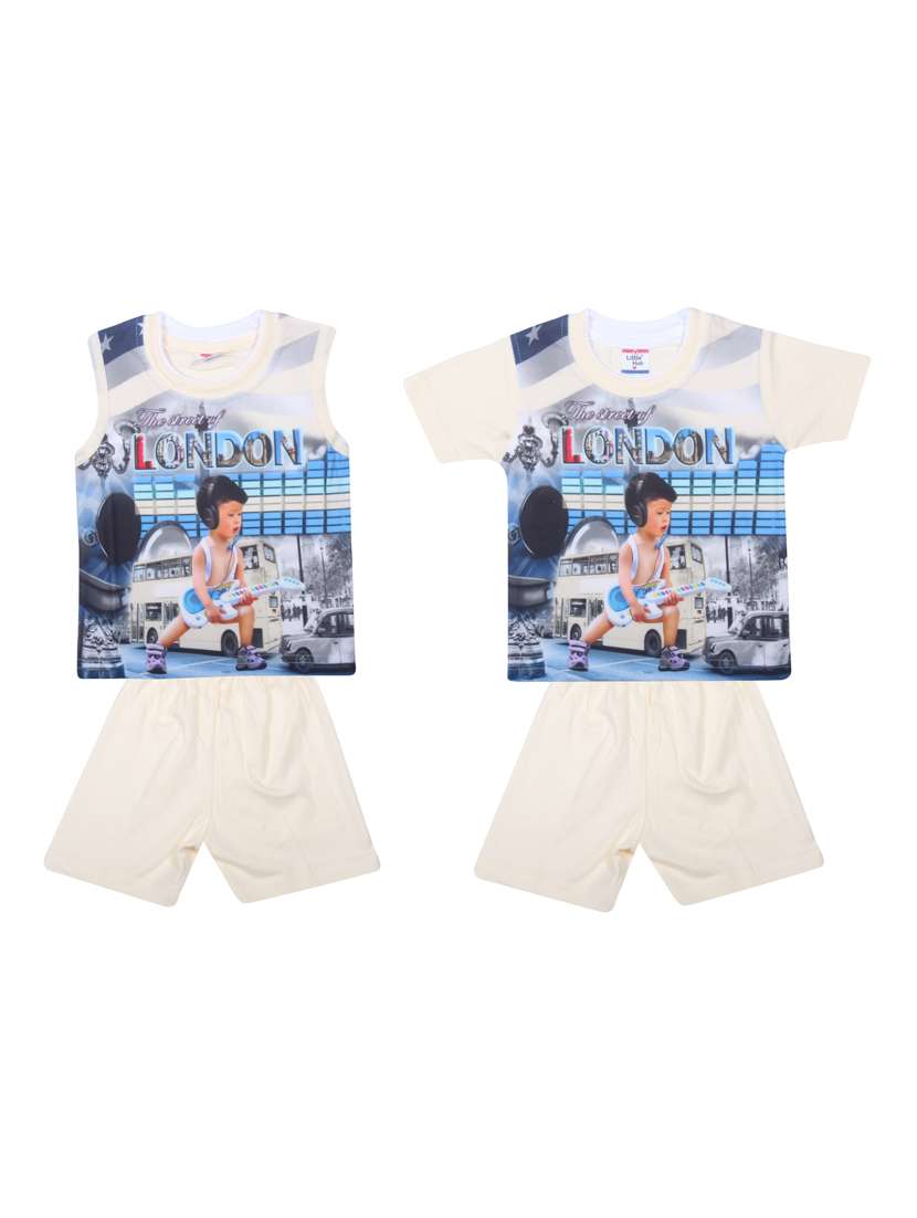 orange cotton twin set