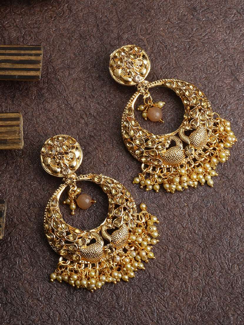 gold brass drop earring