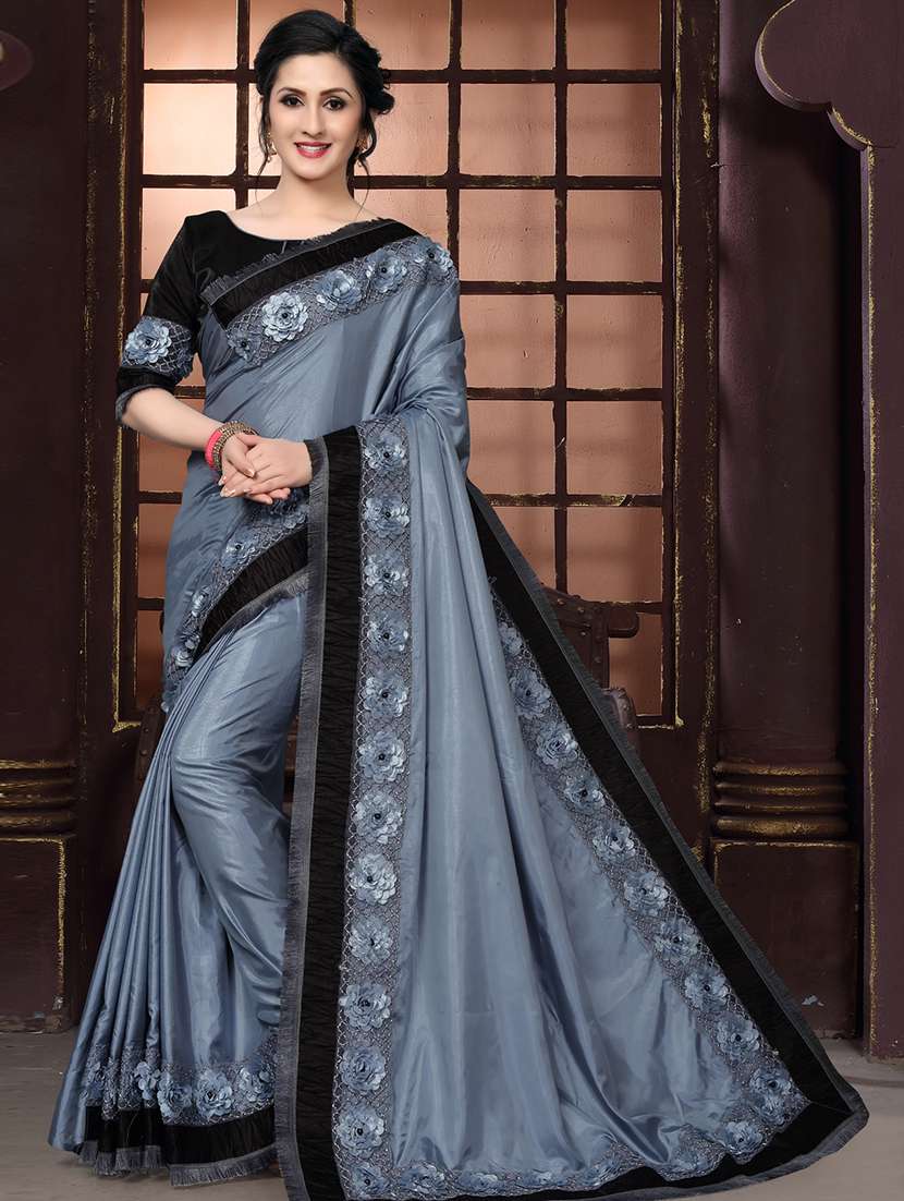 floral gota patti saree