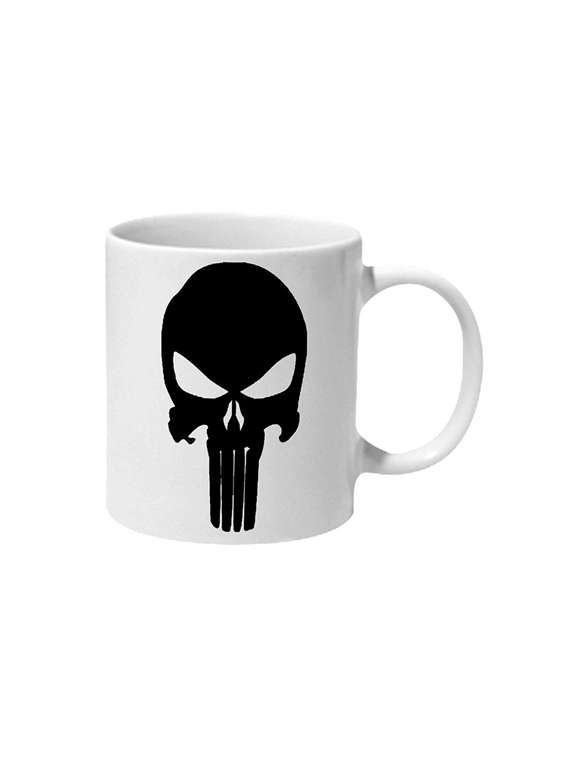 the punisher logo red ceramic mug