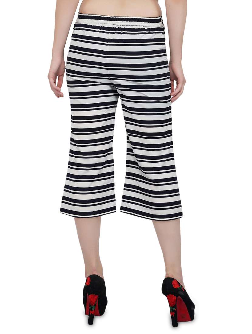 high rise striped culotte - 16208528 - Standard Image - 2