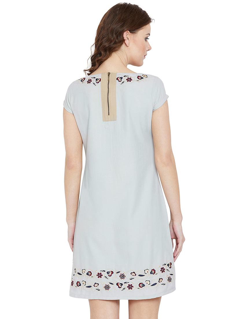 embroidered a line dress - 16214487 - Standard Image - 2