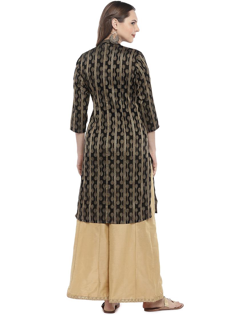 printed straight kurta - 16215255 - Standard Image - 2
