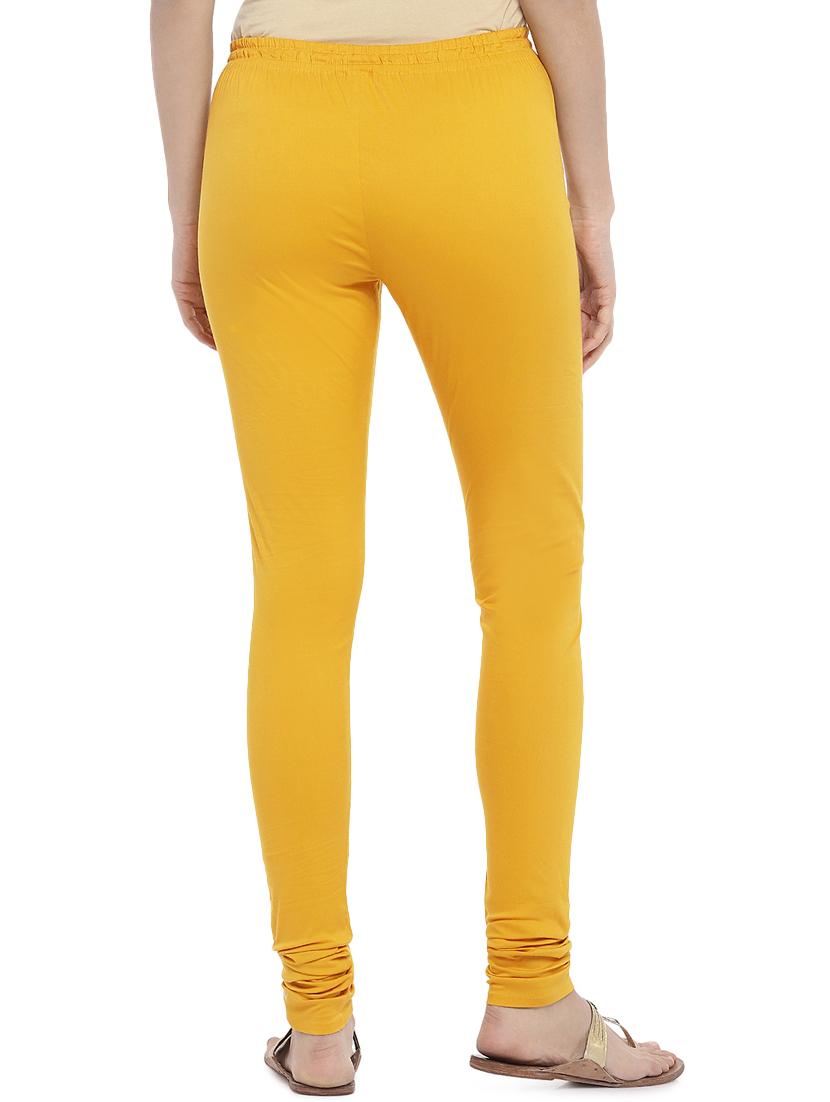 yellow solid churidar - 16215398 - Standard Image - 2