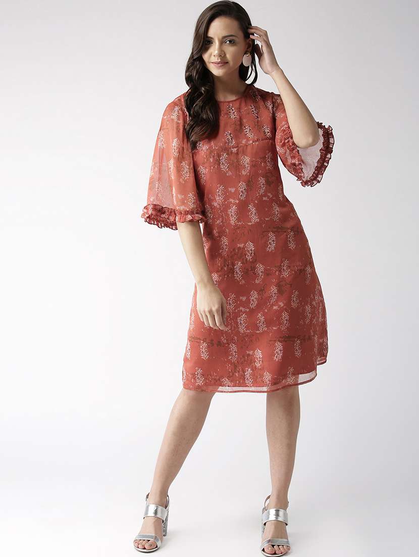 bell sleeved skater dress