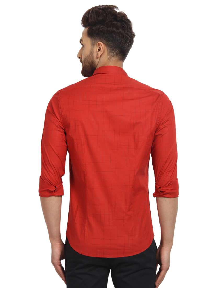 mens self design casual shirt - 16217442 -  Standard Image - 2