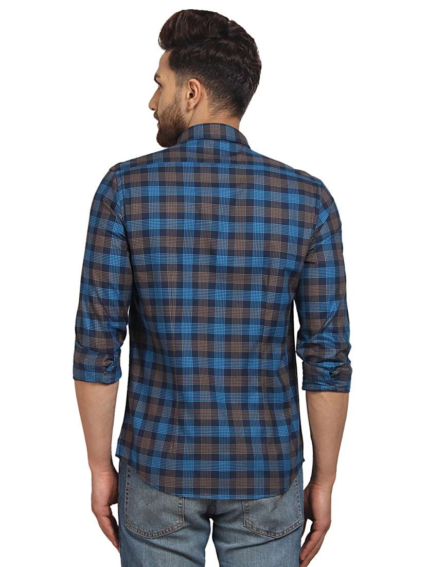 mens checks casual shirt - 16217461 - Standard Image - 2