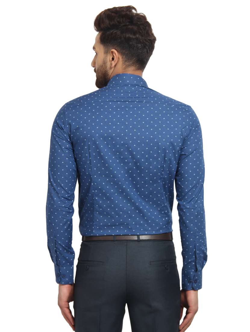 mens micro print casual shirt - 16217470 - Standard Image - 2