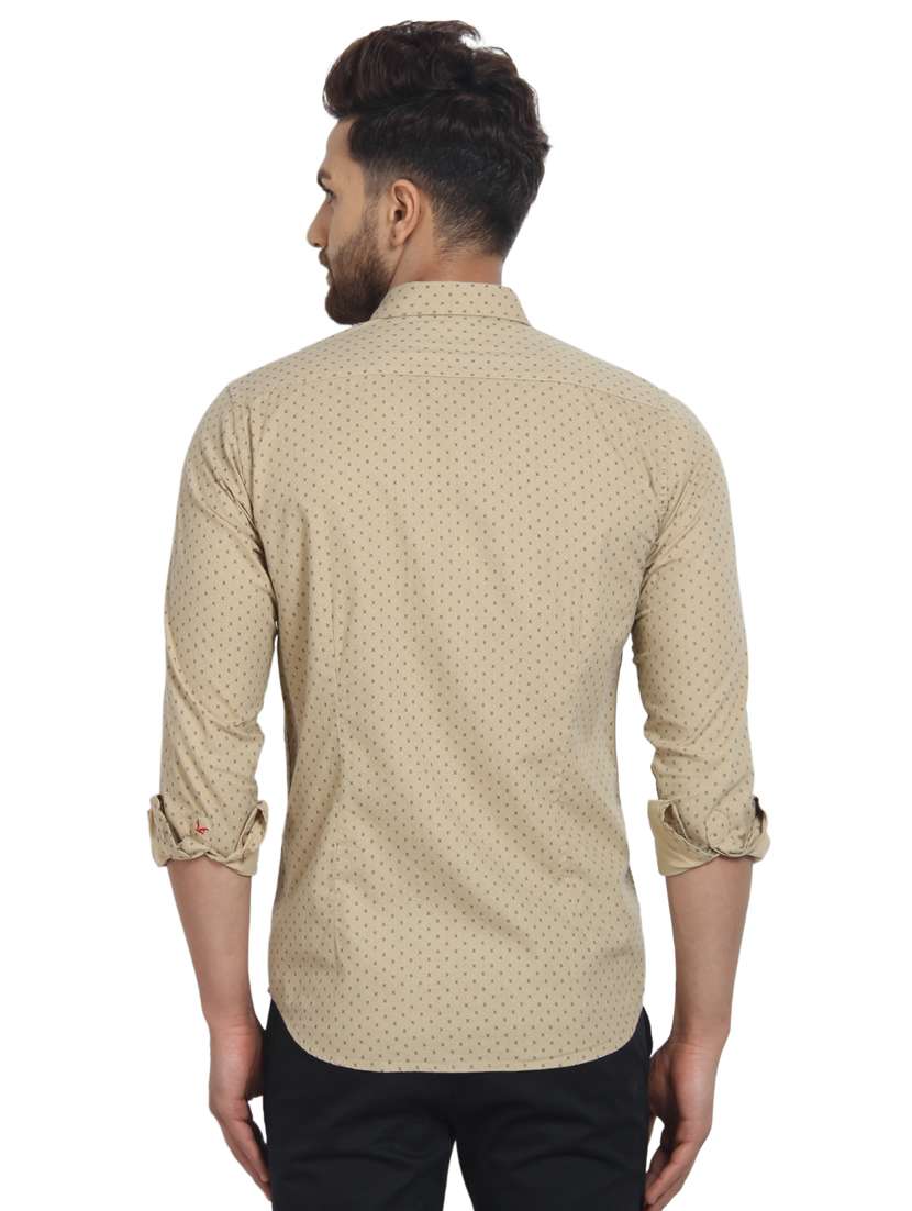 mens micro print casual shirt - 16217483 - Standard Image - 2