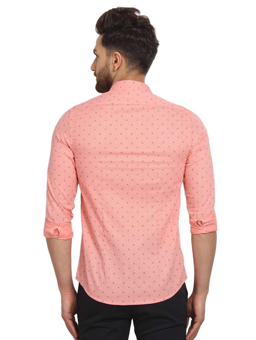 mens micro print casual shirt - 16217497 - Standard Image - 2