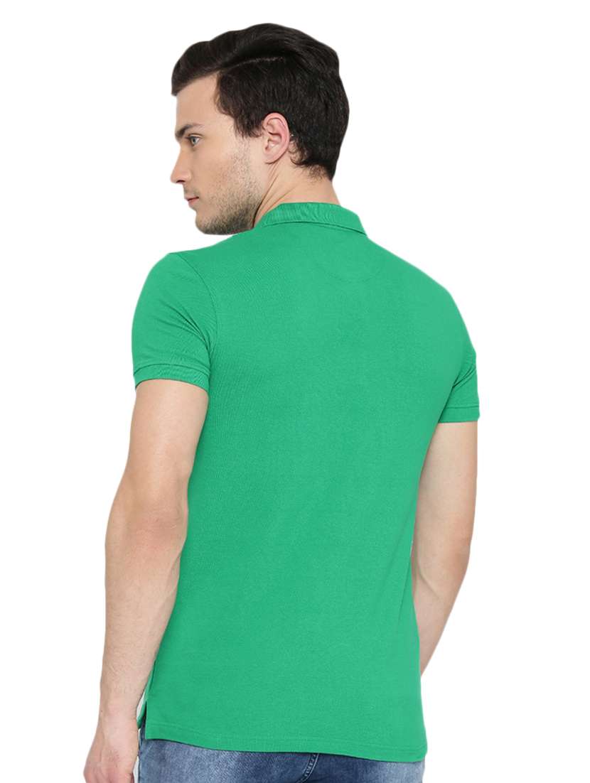 green solid polo t-shirt - 16217624 -  Standard Image - 2
