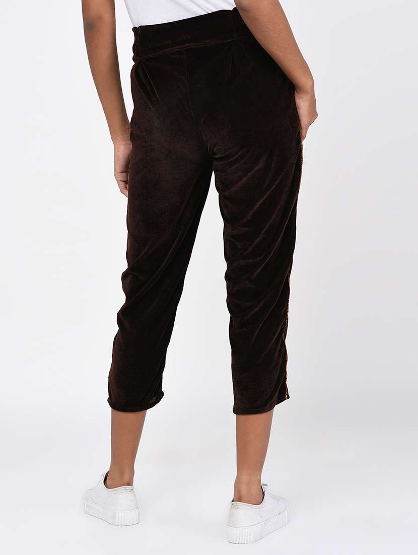 women solid color pleated cropped pant - 16217802 - Standard Image - 2