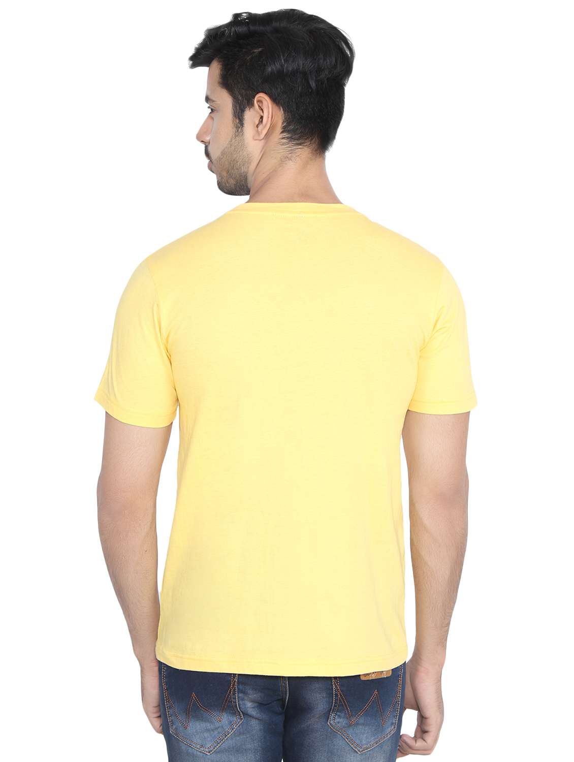 yellow color block tshirt - 16219376 - Standard Image - 2