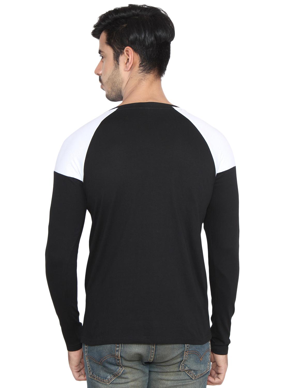 black color block raglan tshirt - 16219550 - Standard Image - 2