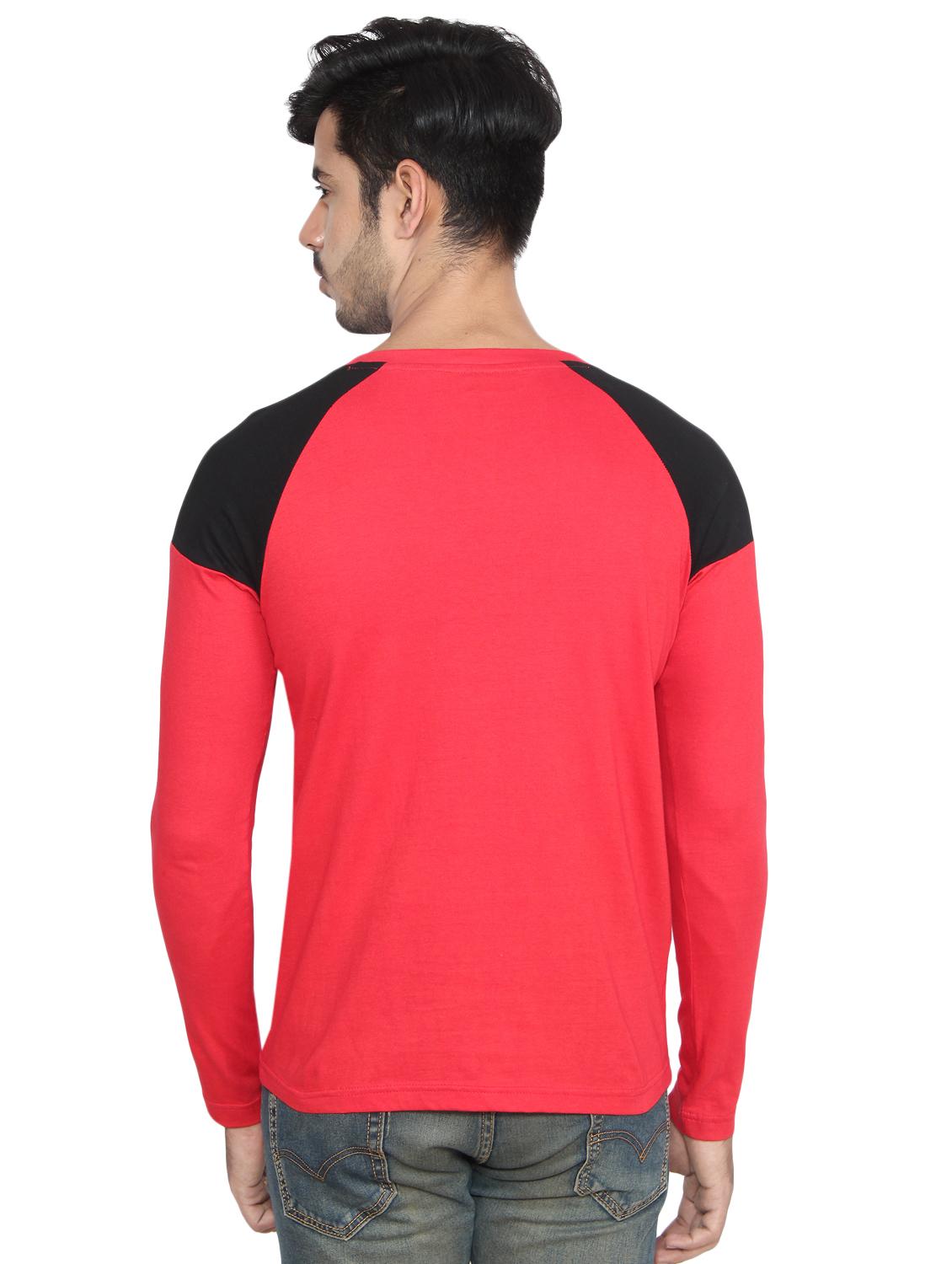 red color block raglan t-shirt - 16219553 - Standard Image - 2