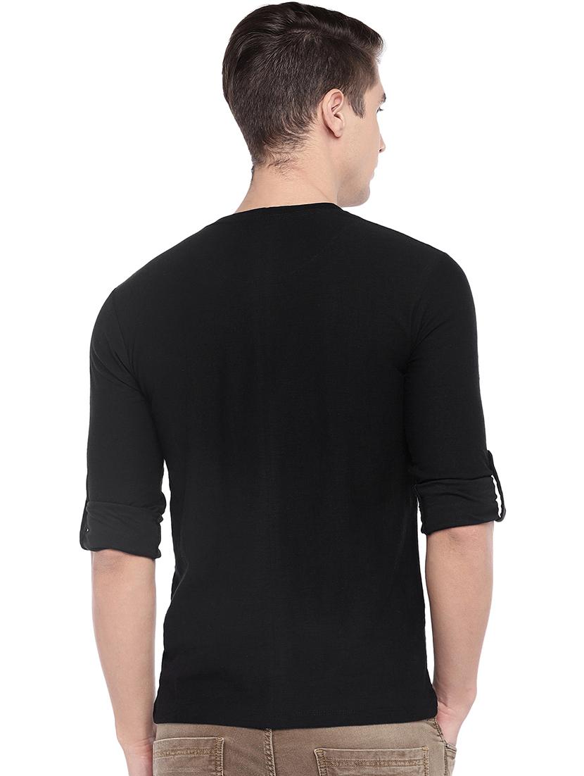 black solid t-shirt - 16220264 - Standard Image - 2