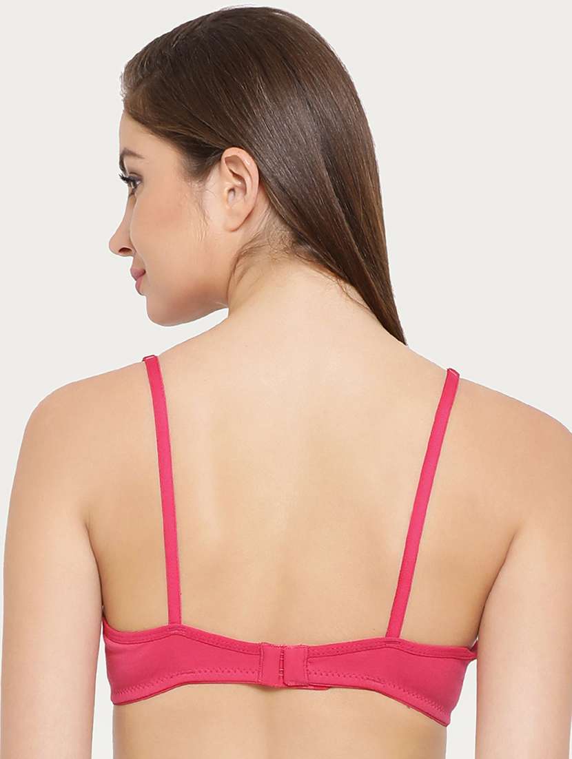 set of 2 contrast bow patch t-shirt bra - 16221911 -  Standard Image - 2