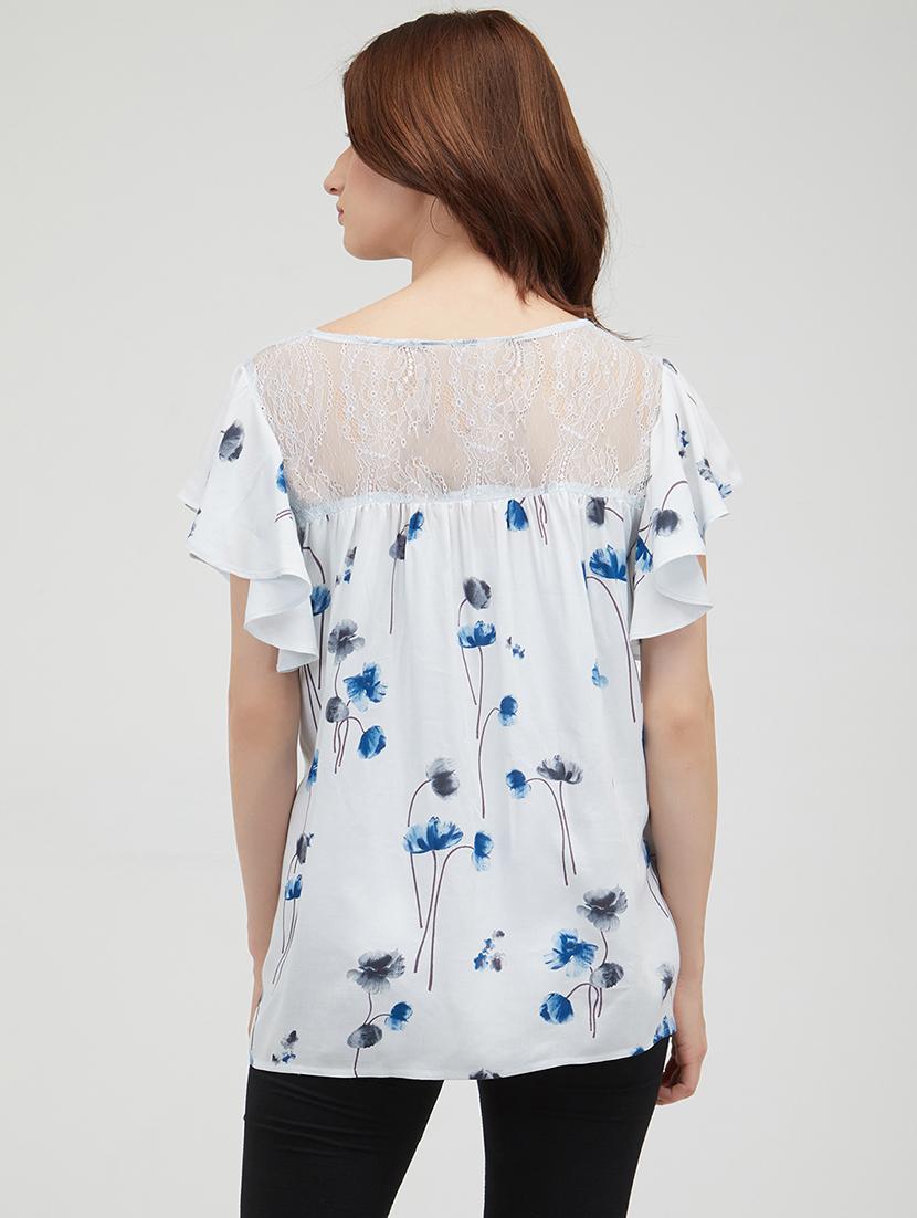 lace panel floral maternity wear top - 16222004 - Standard Image - 2
