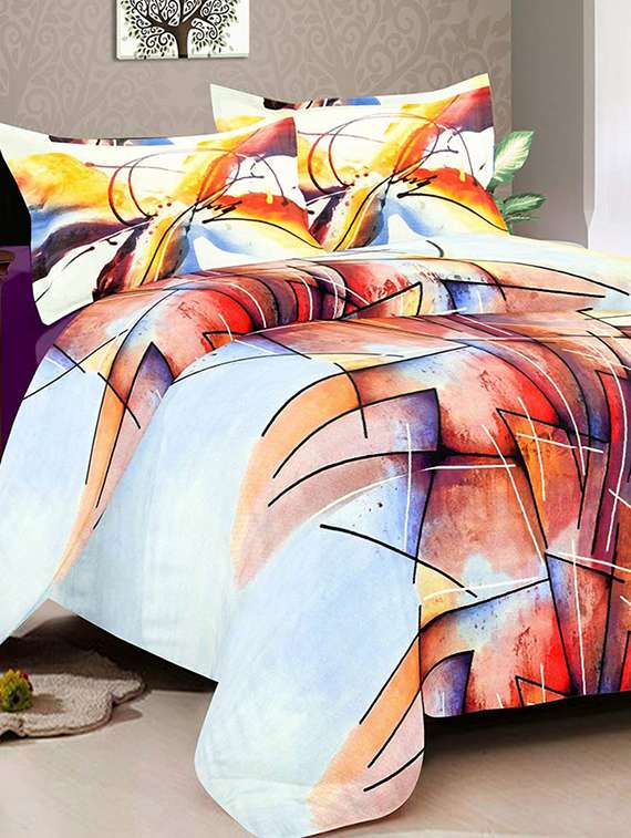 cotton double bedsheet with 2 pillow covers