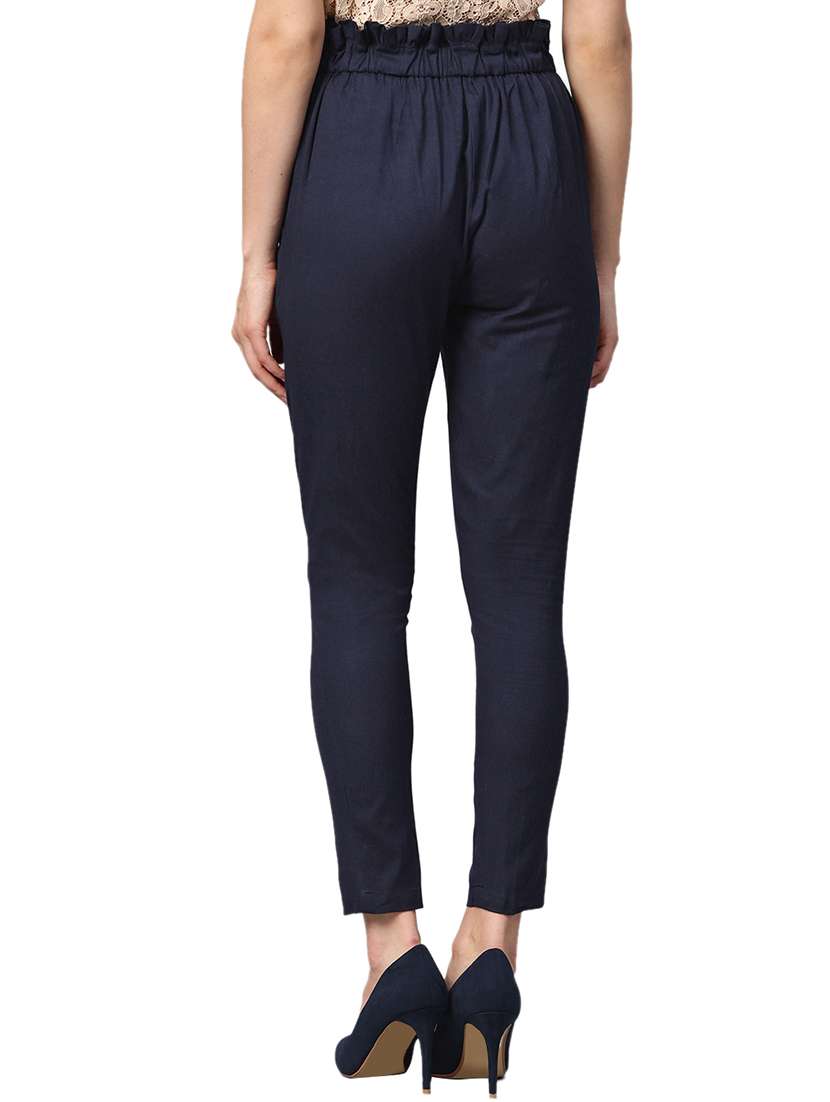 frill waist slim fit trouser - 16225928 - Standard Image - 2