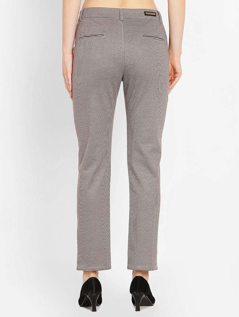 houndstooth flat front trouser - 16226894 - Standard Image - 2