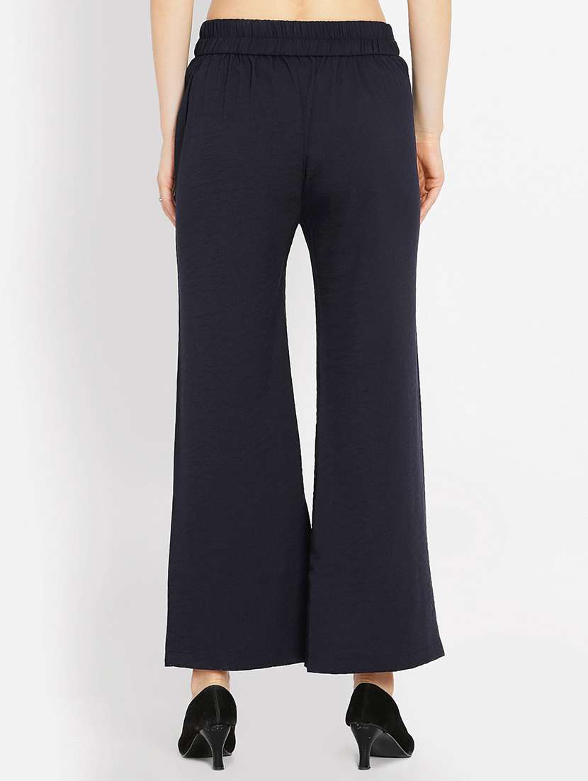 drawstring waist wide leg trouser - 16226899 - Standard Image - 2