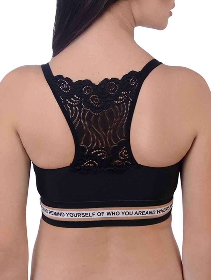 lace detail sports bra - 16227486 - Standard Image - 2