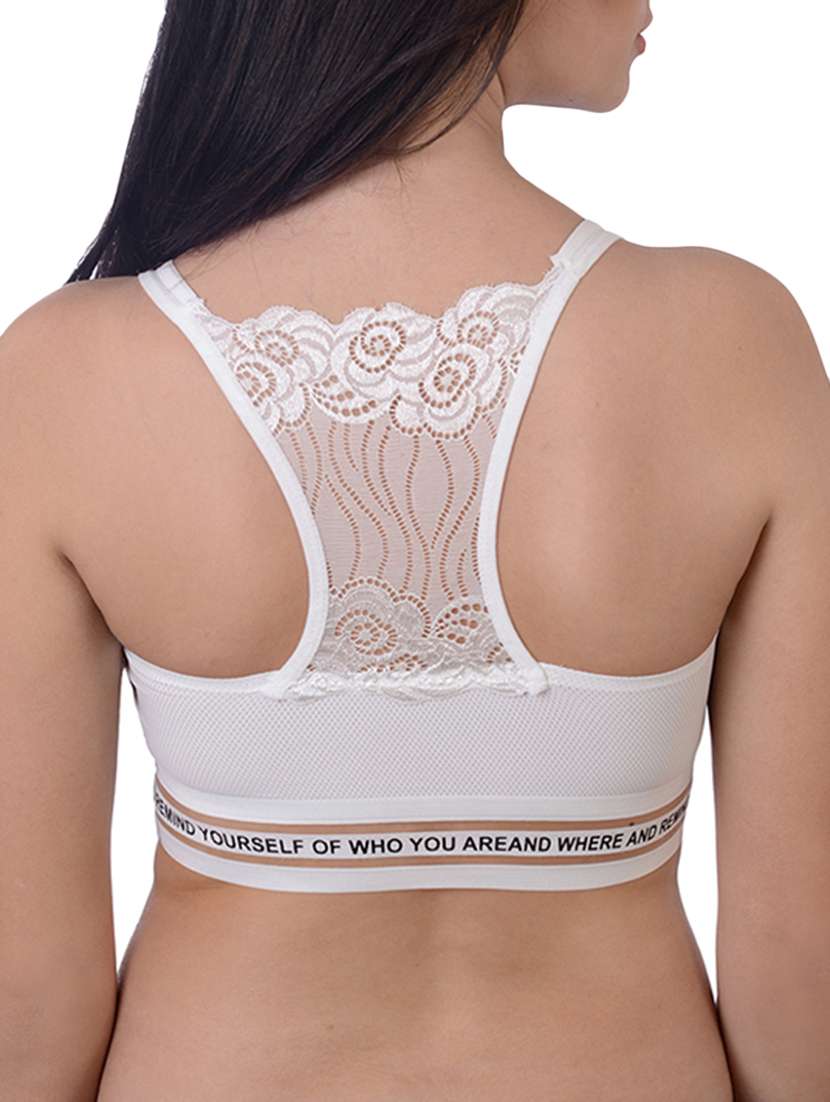 lace detail sports bra - 16227487 -  Standard Image - 2