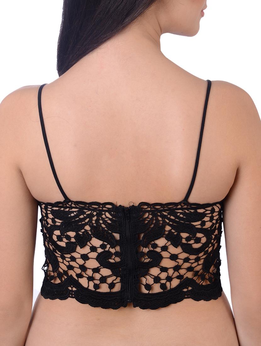 lightly padded floral laced bralette - 16227488 - Standard Image - 2