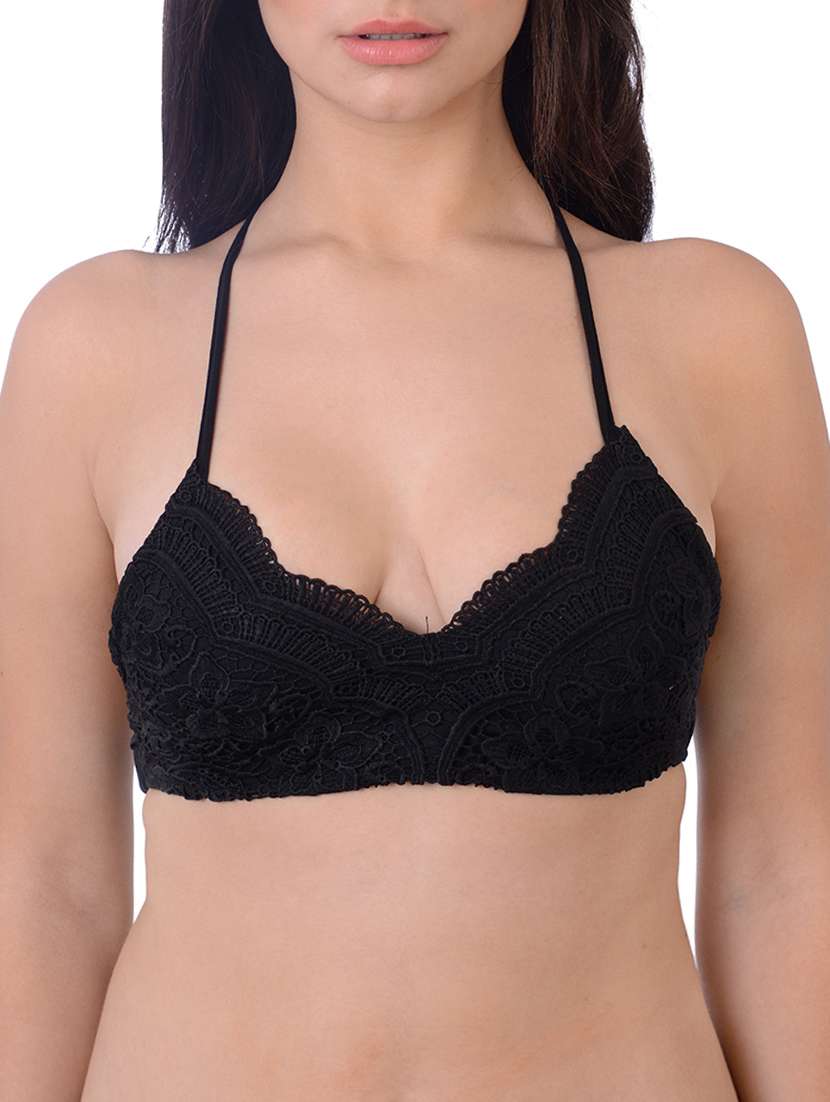 criss cross back laced bralette