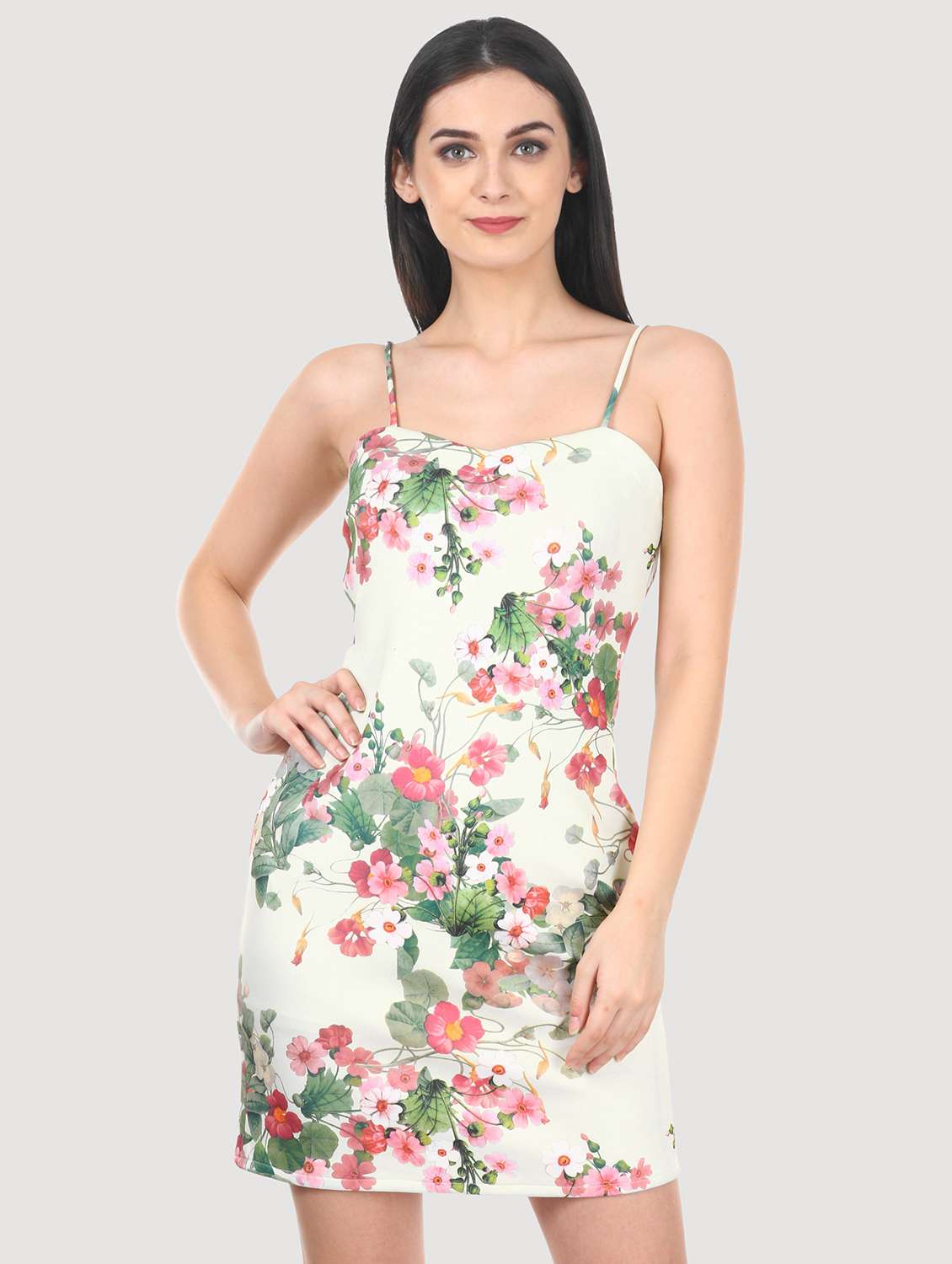 white scuba bodycon dress