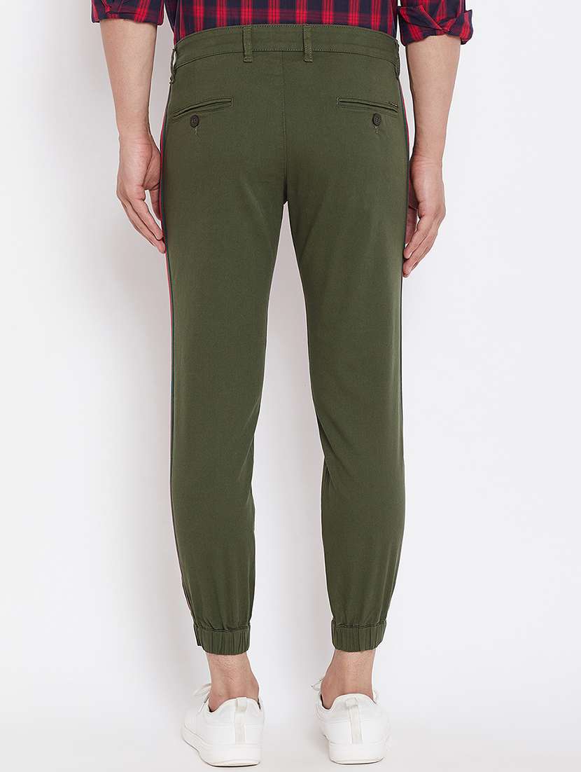 green cotton blend jogger - 16229713 - Standard Image - 2