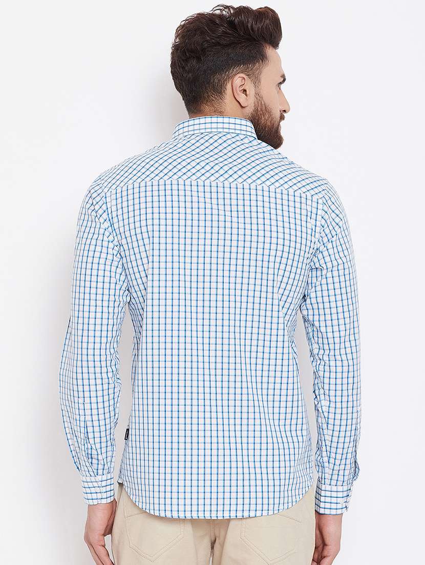 blue checkered casual shirt - 16229739 -  Standard Image - 2
