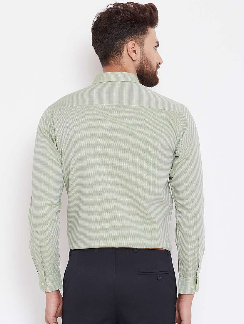 green cotton formal shirt - 16229761 - Standard Image - 2