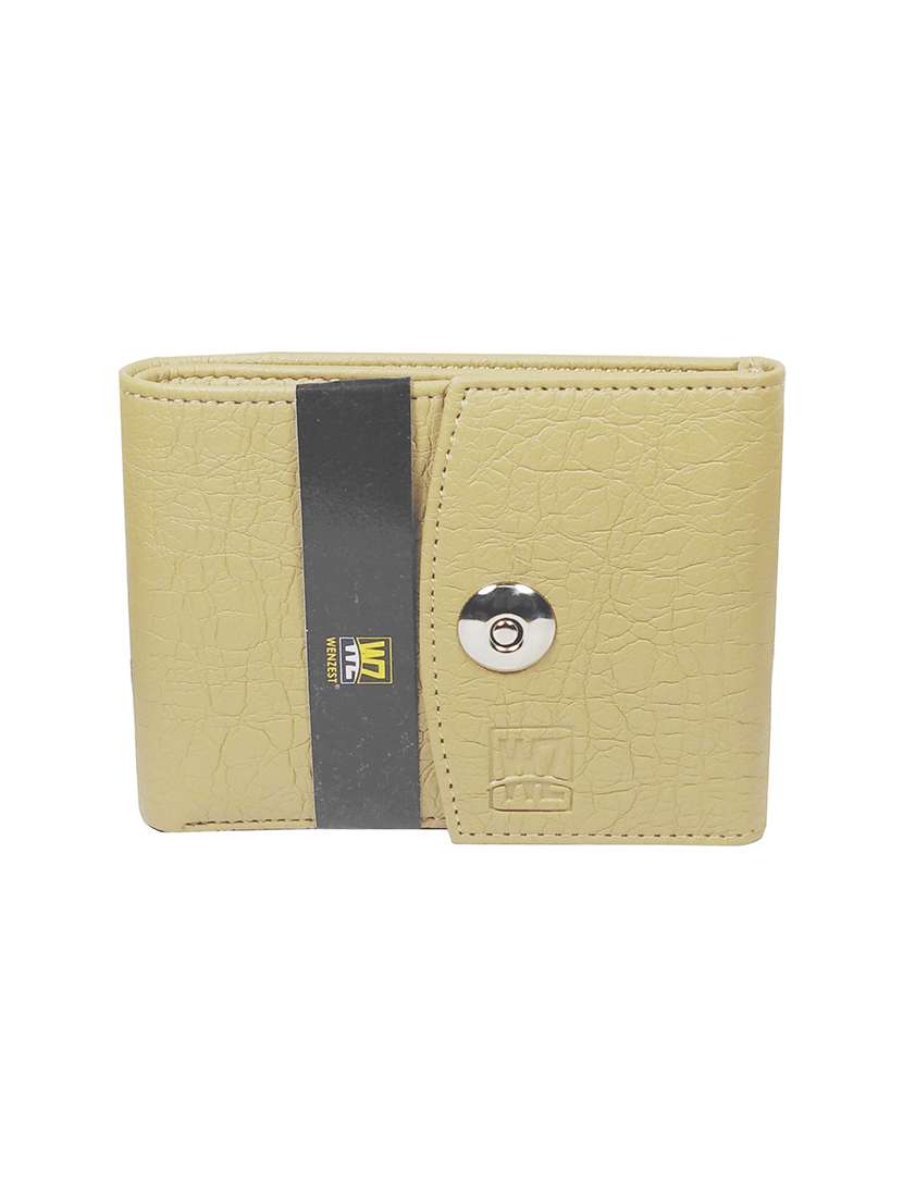beige leather wallet