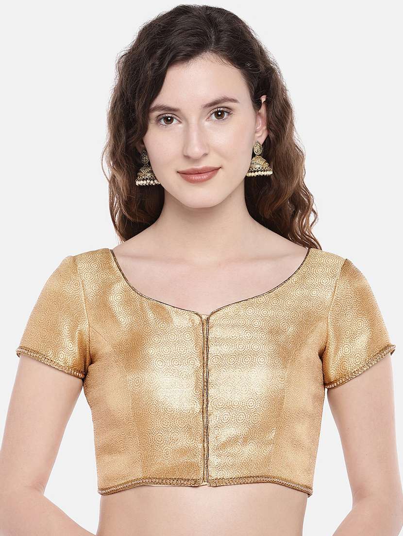 solid brocade blouse