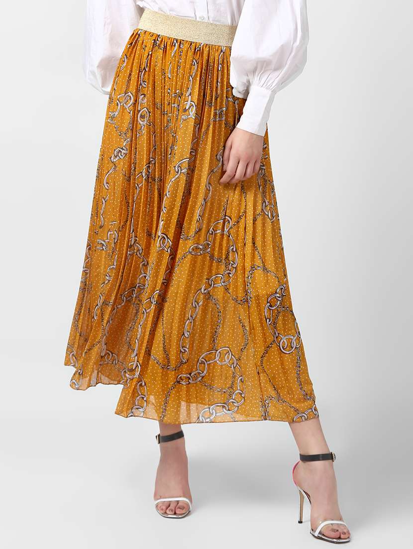 scarf print a-line skirt 